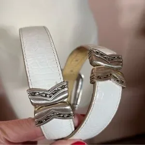Brighton | Accessories | Vintage Brighton Thick Tan White  display picture 2